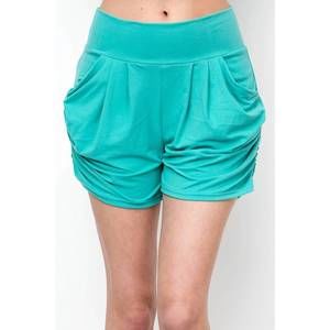 NEW WHITE LABEL women's lounge shorts with pockets in teal